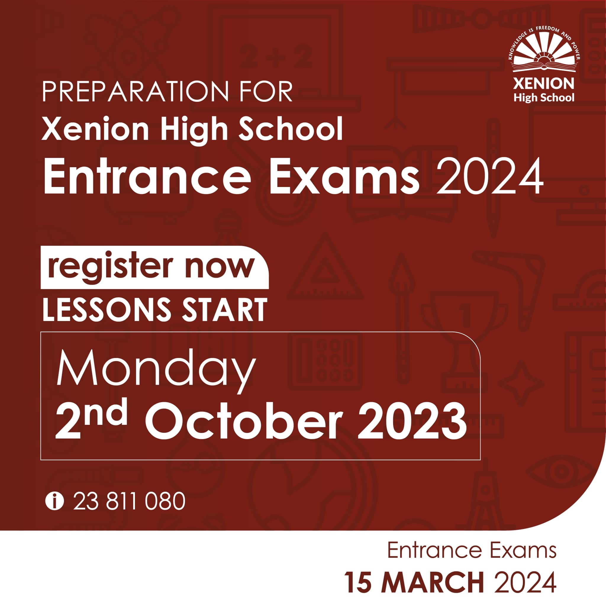 PREPARATION FOR ENTRANCE EXAMS 2024